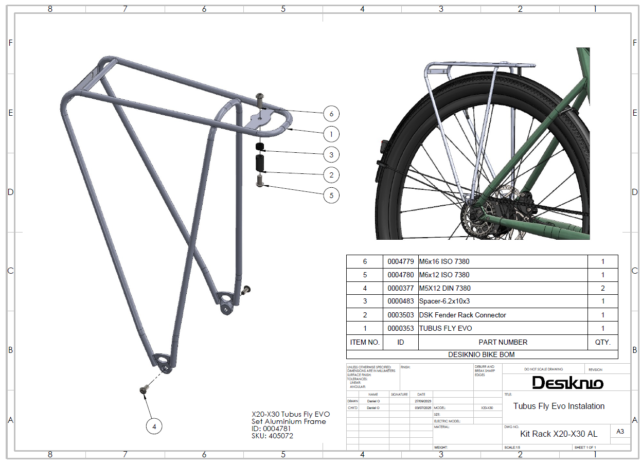 Tubus Fly Evo Gepäckträger für Desiknio X20/X30 Dopamine, Serotonin & – e-bike boutique